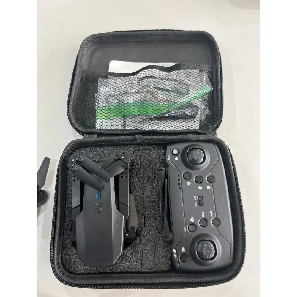 Compact Foldable Kids Drone with Remote Control - Black